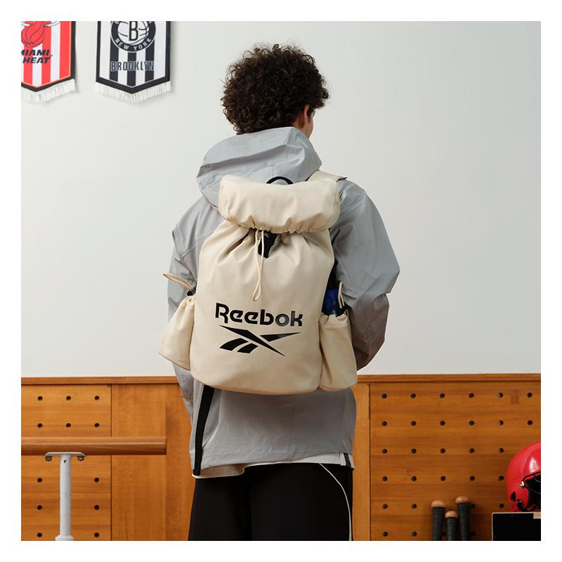 New Reebok Fabric Bucket Bag, Backpack Regular Unisex Black/Olive/Khaki RB230009M