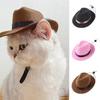 Kjæledyrlue Hund Katt Western cowboyhatt Halloween Kjæledyr utendørs caps Morsomme retro fotorekvisitter Hundetilbehør Dukkedekor Kjæledyrsprodukter