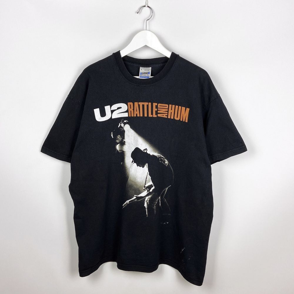 Vintage 90s U2 Rattle Hum Band Retro Style Black Unisex Tshirt S5XL KH8235 XXXL