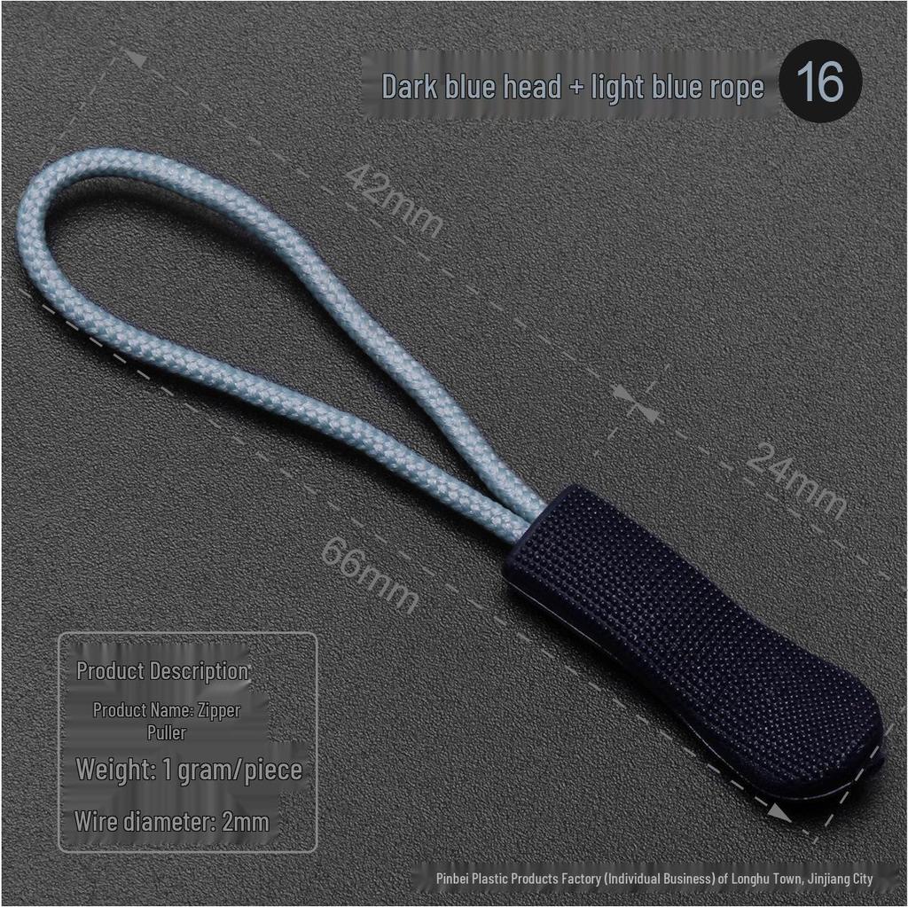 Black Caterpillar Zipper Pull: Popular Luggage Tail Rope Cord