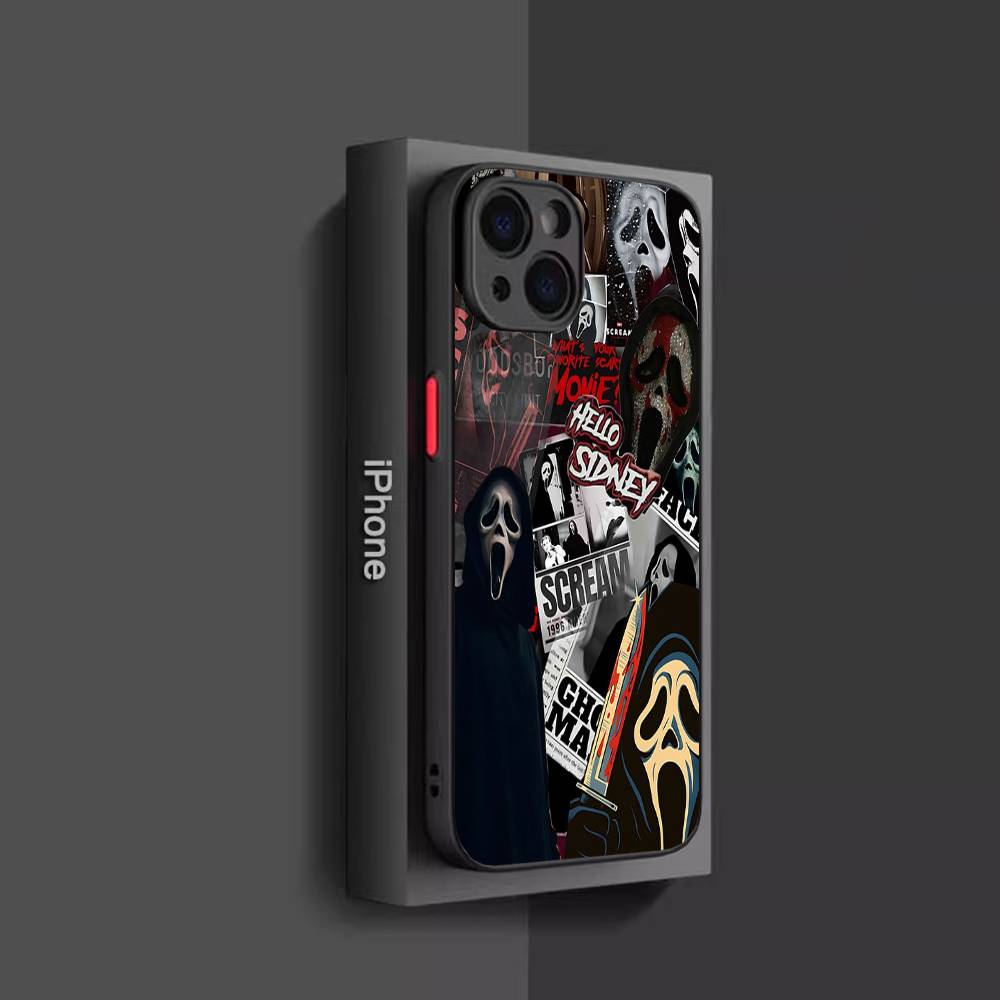 Horor S-scream Dead Phone Cases For IPhone 16 15 14 Plus 13 12 11 Pro Max Matte Oft Bumper Phone Cover