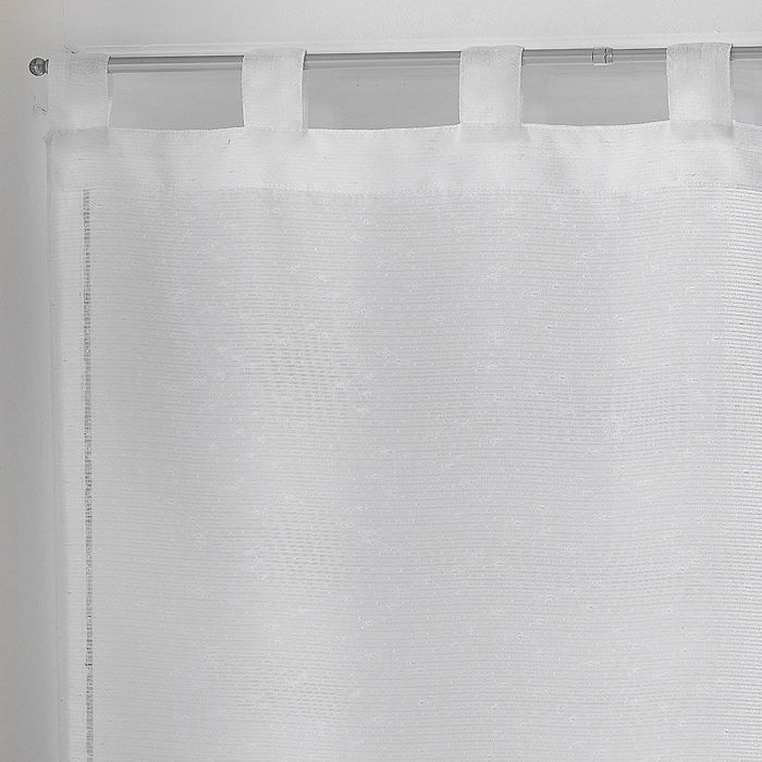 Paire droite passants 2 x 60 x 160 cm voile fils coupes dandy Blanc