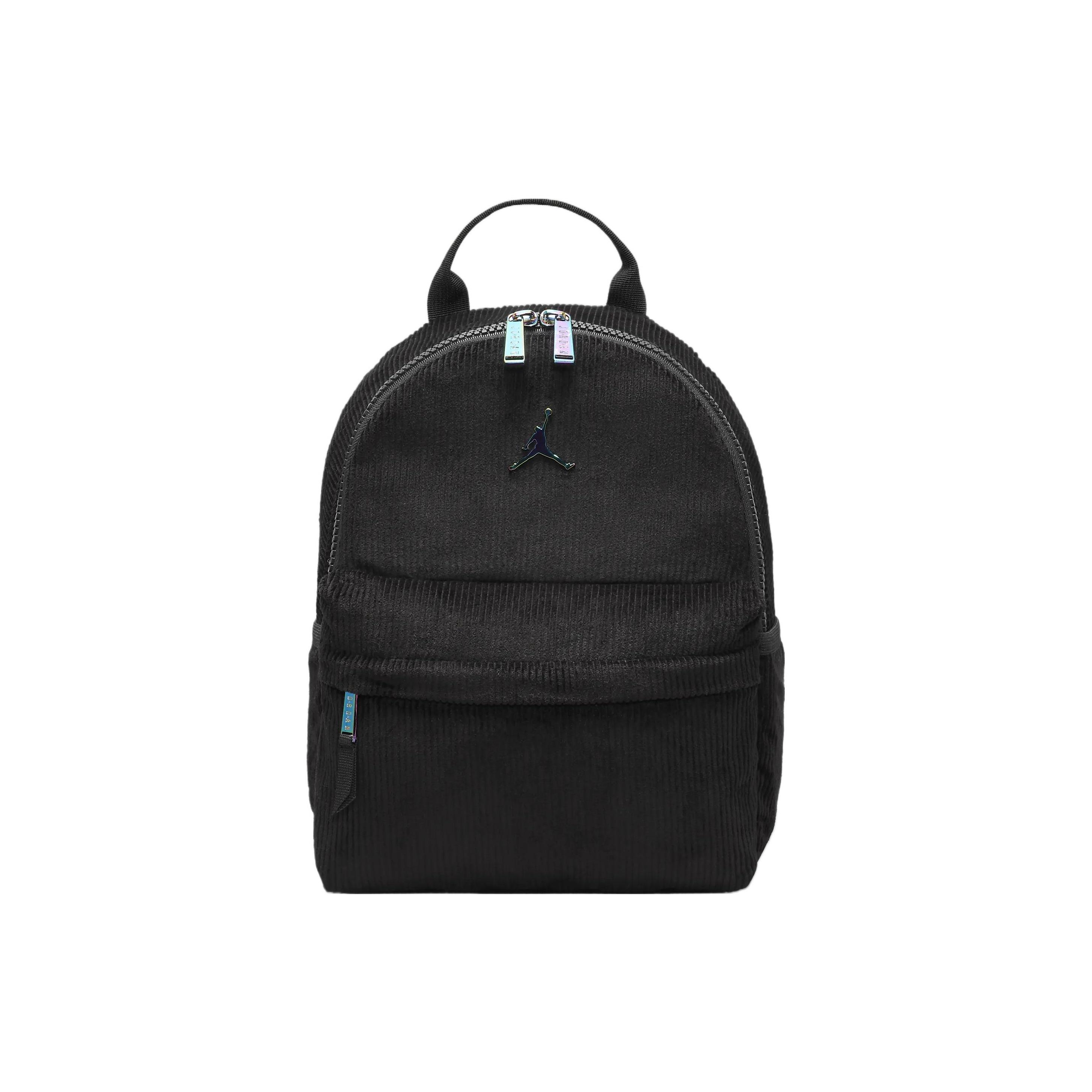 Jordan Sports Casual Zipper Backpack Mini Men Backpack Black FZ1731-010 Black,Mini