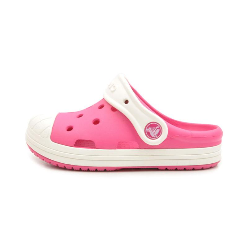 Crocs Outdoor Toe Flat Heel Hole Sneaker Sandals Pink Kids