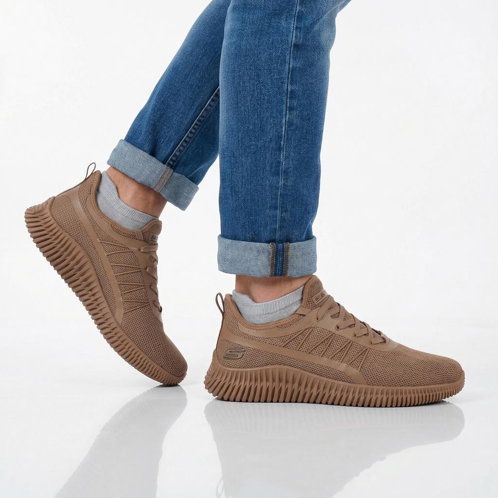 Skechers BOBS GEO - Men's Sneakers Vegan Shoes Brown 118171-CSNT ORIGINAL