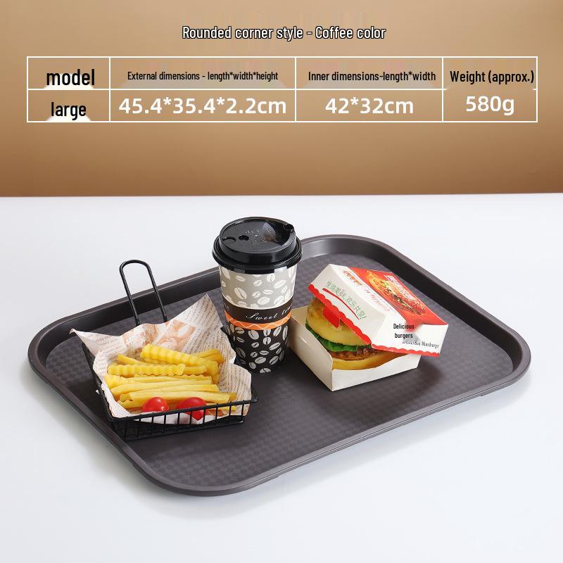Non-Slip Rectangular Burger Tray for Restaurants