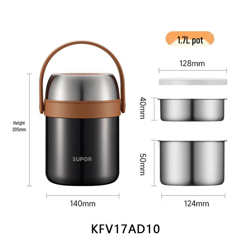 Supor KFV17AD10 Stainless Steel Thermal Lunch Box Set