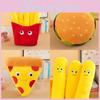 Fast Food Plush Pillow Set With Hamburger French Fries Pizza Cushion For Kids Gift