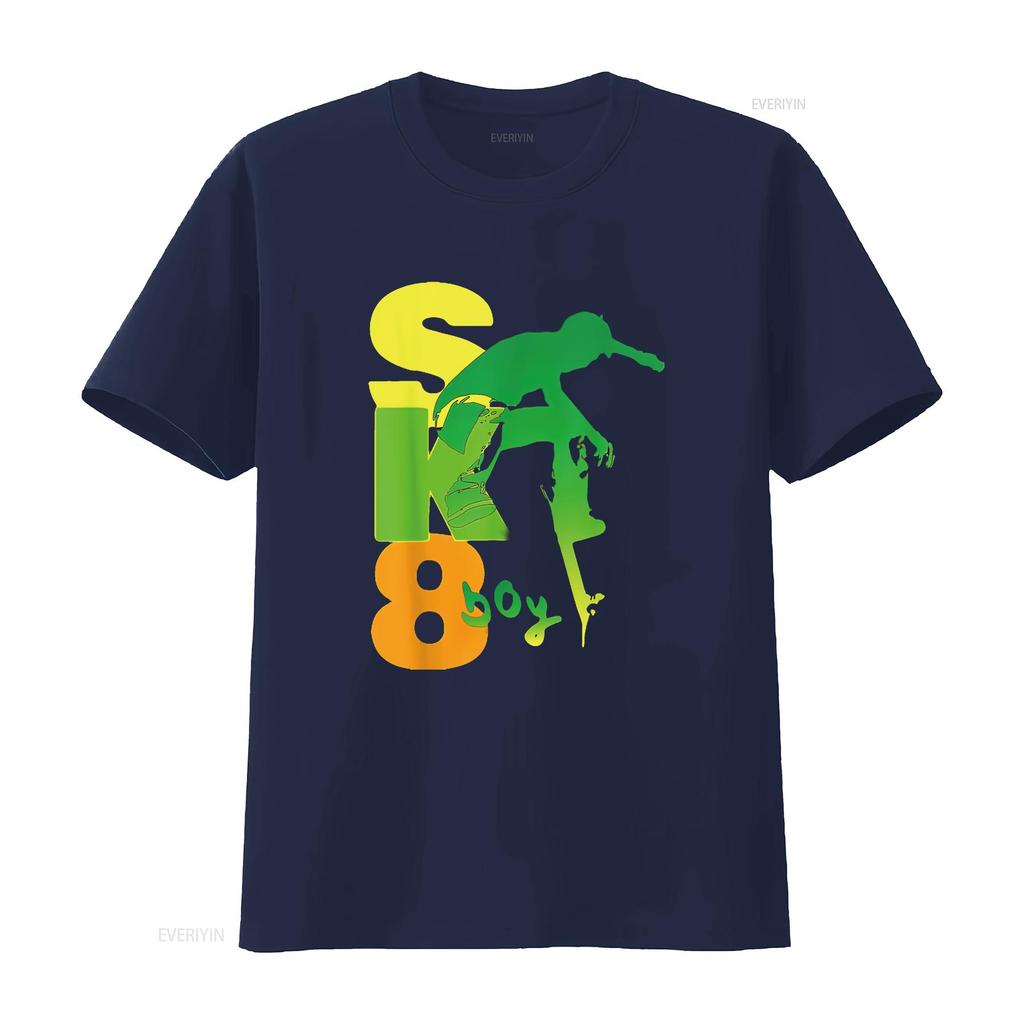 Sk8Boy Skateboard T Shirt Boys vintage Washed Soft Comfortable Versatile fashion Top For Everyday Wear Breathable Casual