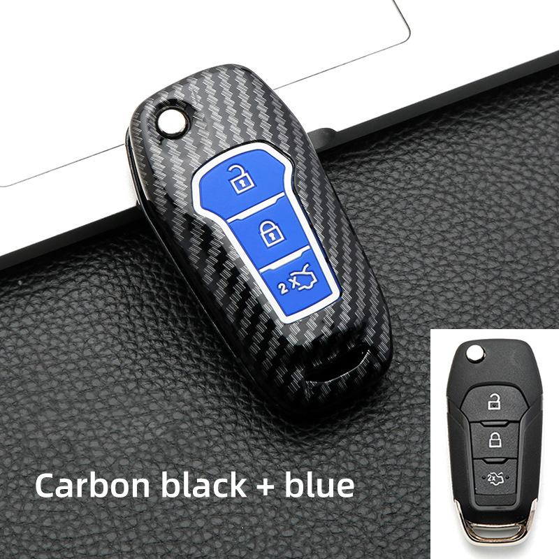 Abs Carbon Fiber Auto Key Fob Caser Fit For Ford Fusion Mondeo Mustang F-150 Explorer Edge Auto Auto Accessories
