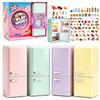 Tiny Little Play World Mini Fridge Blind Box Toy Set | Random Mini Food Models, Micro Table Chair Pretend Play,Creative Capsule