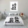 Elegant Poodles In Harmony. Bedding Sets Duvet Covers Pillowcases(1* Duvet Cover 2* Pillowcases Without Duvet Insert)