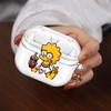 Case For Samsung Galaxy Buds 2 4 Pro 2Pro 3Pro Live 3 FE 4Pro Clear Earphone Cases Cover With Hook Simpsons Cartoon