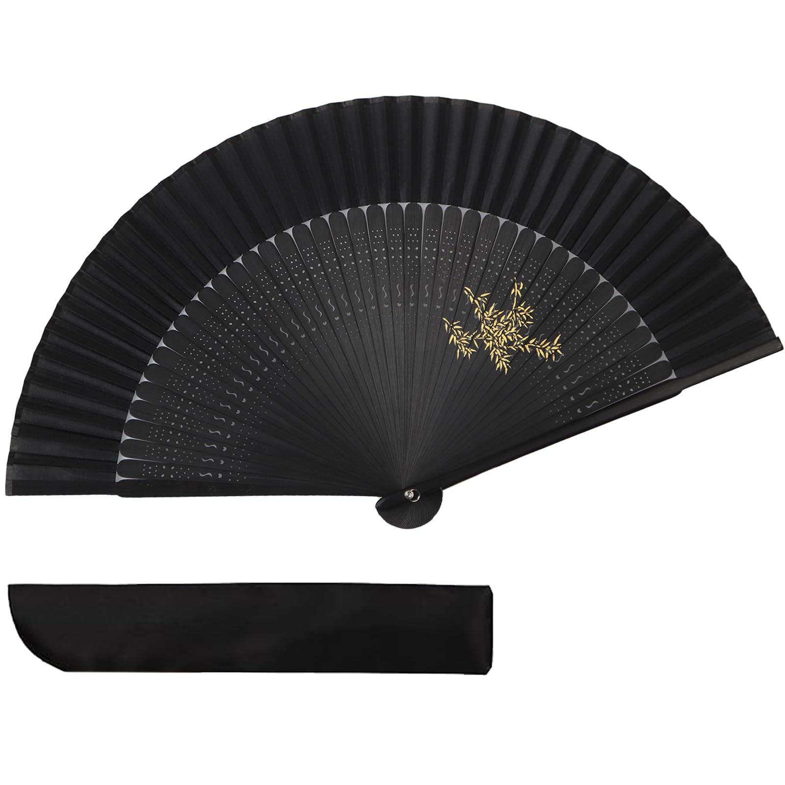 

TOuWA Складной веер для мужчин и бамбуковый японский японский Идеально подходит для фейерверков Новый японский Кабуки Стильный набор Веер Золото Женщины, Ребра, Узор,