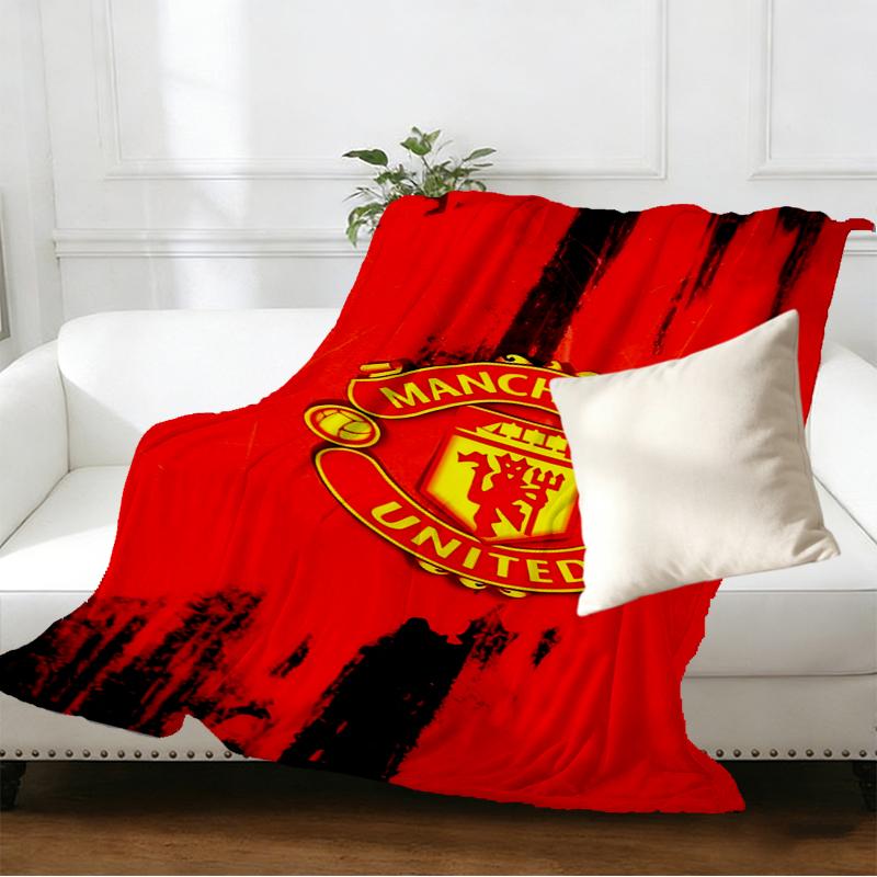 Manchester United F.C Print Blanket - Soft & Comfortable, for Bedroom, Travel, Sofa, Home Decoration - Birthday Christmas Gift for Friend
