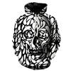 Unisex Oversized Hoodie With Black White Abstract Spiral 3D Digital Print Loose Fit Casual Wear