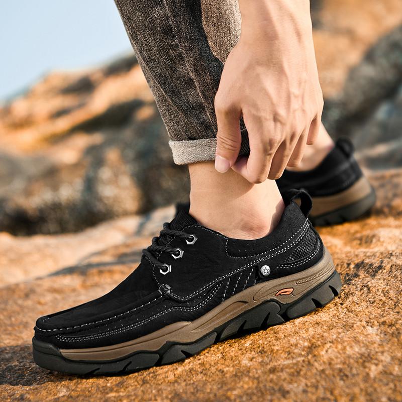 Fashion High-quality Anti Slip Wear-resistant Soles Outdoor Climbing Shoes Fashion Commuting Shoes Luxury Brand Men Leather Casual Shoes