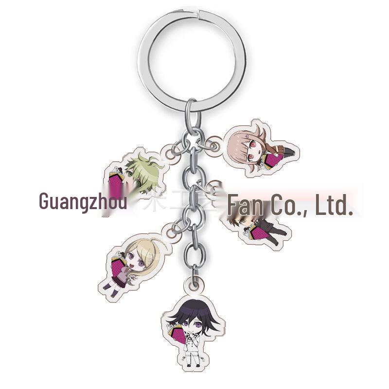 Danganronpa Monokuma Schwarz & Weiß Acryl Schlüsselanhänger Set (5 Stücke) 27mm white