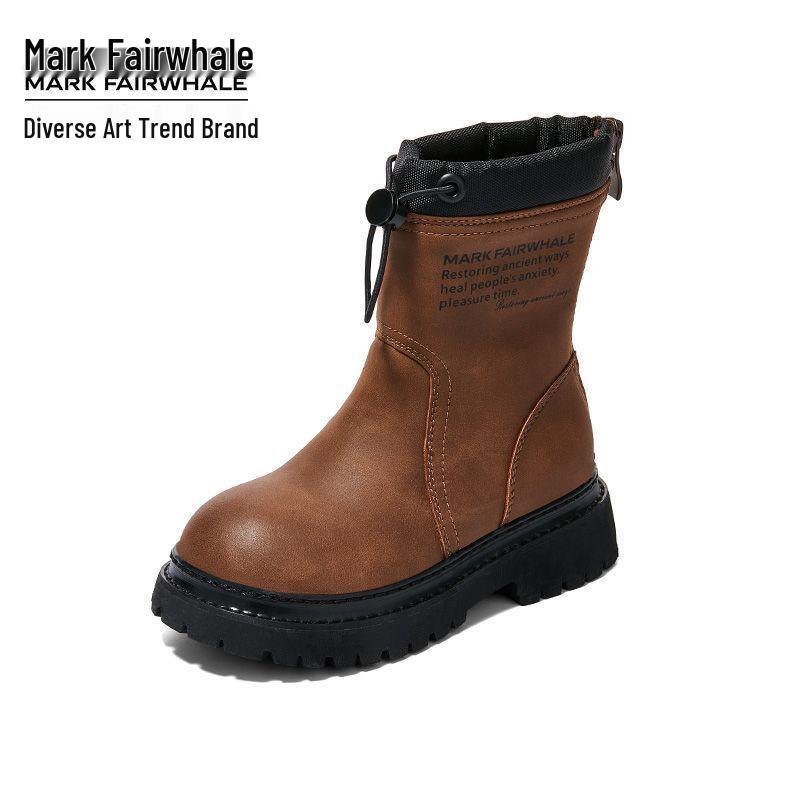 

Mark Fairwhale 2025 Kids’ Plus Velvet Cool Lightweight Girls Long Work Boots for Cold Weather 37