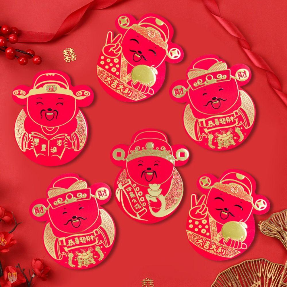8pcs/set Chinese Style Red Envelope Paper Lucky Money Bag Spring Festival Envelopes Holiday