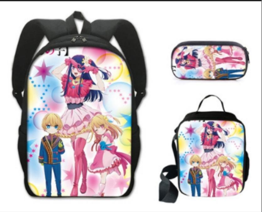 

Warrior Water Ice Moon Anime Backpack Student School Bag Women S Backpack Polyester Shoulder Bag Pencil Case pen bag