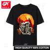 Totenkopf Weihnachtsmann Paar Lustige T-Shirts reiner Baumwolle Kurzarm T-Shirt 3D Gedrucktes T-Shirt Großartig