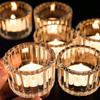 2 Stück Glas Teelichthalter Klein Klar Mini Kerzenständer Tischdekorationen Heimdekorationen für Hochzeit Festival Geburtstag