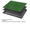 Artificial Grass Dog Pee Pad Fake Turf Pet Potty Pad with Tray Washable 3-Layer Reusable Puppy Training Mat for Indoor Outdoor Use Small Medium Dogs