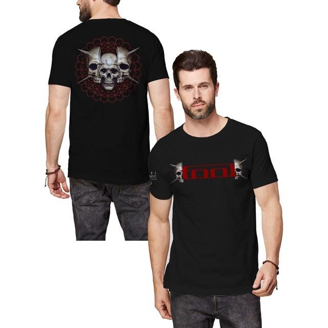 Vintage Tool Unisex T-Shirt Skull Spikes (Back Sleeve Print) M