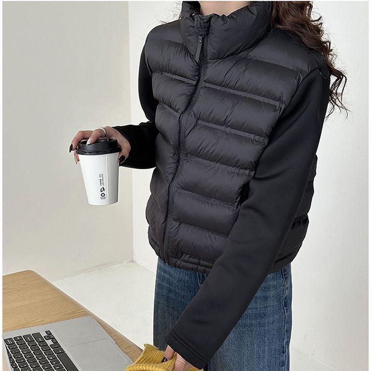 Høst- og vinterdameklær Europeisk og amerikansk stil Moteabel allsidig skjøtet kort bomullsjakke