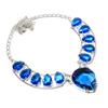 Lodon Blue Topaz Gemstone Handmade 925 Sterling Silver Electroform Necklace, Lodon Blue Topaz Silver For Wife Unisex Pendant Birthday Gifts