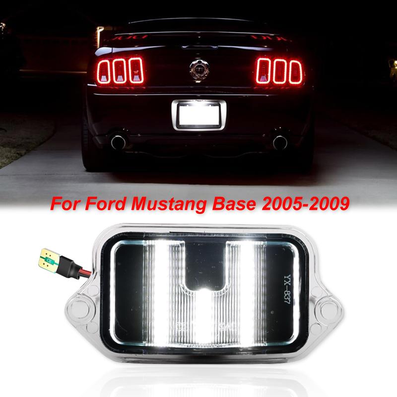 Car LED Number License Plate Lights For Ford Mustang Base Bullitt GT Shelby GT Shelby GT500 GT500KR 18 LED Auto Canbus Car Lamp License Plate Lights