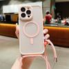 Crossbody Lanyard Cord Rope Necklace For Magsafe Magnetic Case For iPhone 17 16 15 11 12 13 14 Pro Max Matte Clear Charge Cover