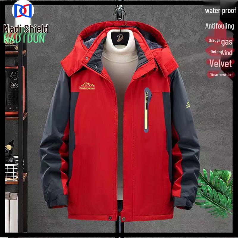 Herr Vinterarbetsjacka med fleecefoder och vattentät - Vindtät, Plusstorlek, Logotryck