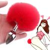 Anal Plug Rabbit Tail Role Play Stainless Steel Prostate Smooth Touch Metal Bunny Tail Sex Toys for Women Men Gay