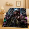 26 Style Top Hip Hop Rapper Star Cartoon Art Flannel Blanket,Ultra Soft Warm Plush Throw for Home Bedroom Bed Sofa Cover Office