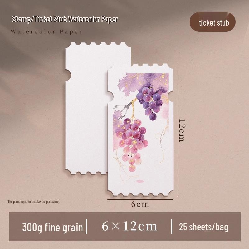 Fine Grain 300g Cotton Watercolor Paper - Round Dye Card for Painting & Drawing