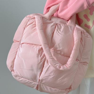 Premium Diamant-Stepptasche aus weicher Baumwolle mit großem Fassungsvermögen, vielseitige Unterarm-Schultertasche für Damen, neu für Herbst und Winter