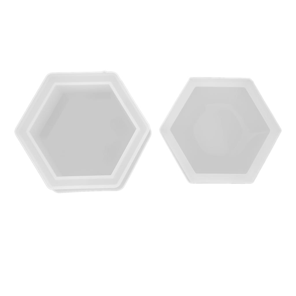 1 szt. Pudełko na biżuterię Formy silikonowe Sześciokątny kształt DIY Rzemiosło Biżuteria Kolczyki Klucze Pudełko do przechowywania