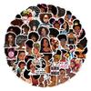 60 Sheets Black Girl Graffiti Stickers for Luggage, Computers, and Helmets