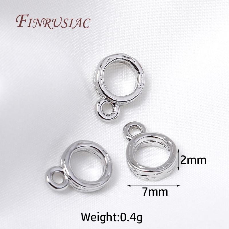 

18K Gold Plated Round Shape Pendant Bail Accessories, Spacer Beads Charms Connector DIY Jewelry Making Supplies 10 Pieces