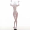 Women Sexy Bodysuit Ultrathin Turtleneck Full Wrap Toe Oil Shiny Body Stockings Seamless Tight Erotic See-Through Jumpsuit