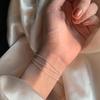 Women's Three-Layer Sparkling Rice Bead Bracelet, Minimalist Stackable Design, European & American Fashion, Perfect for Commuting