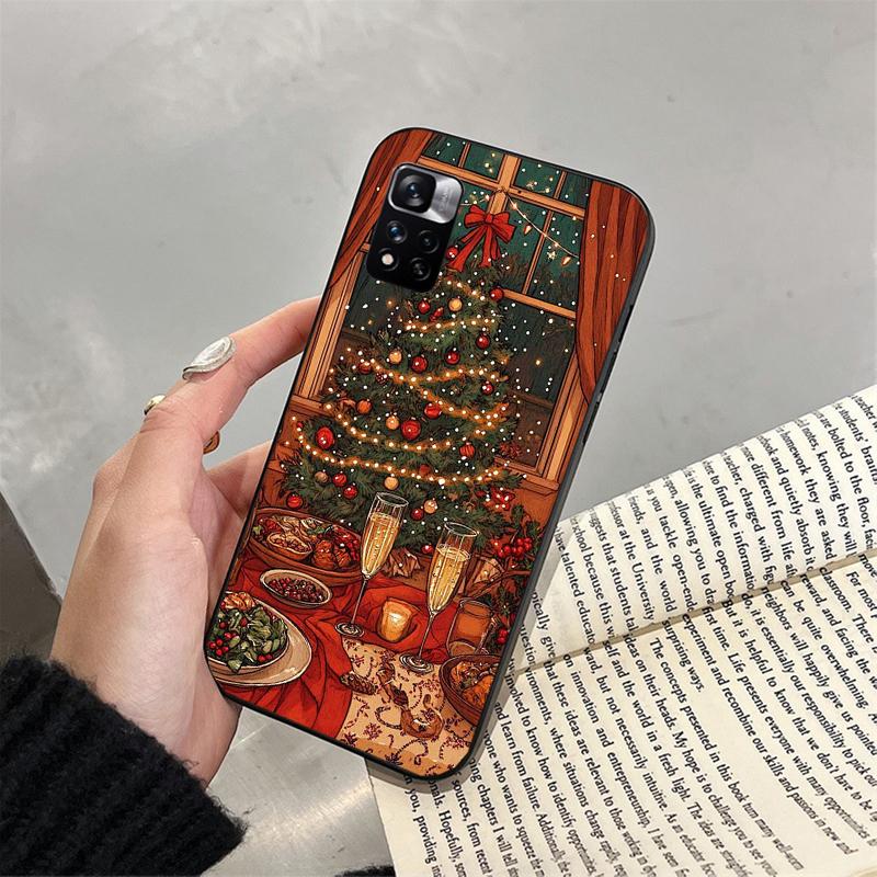 

Phone Case For Xiaomi Redmi note 14 Pro 14 13 12 11 10 Pro 14S 12S 11S Redmi 14C 13C 10 Christmas Cat Tree Redmi 13C