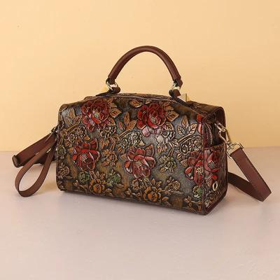 Soft Crocodile Pattern Women's Bag  One Shoulder Boston Pillow Bag