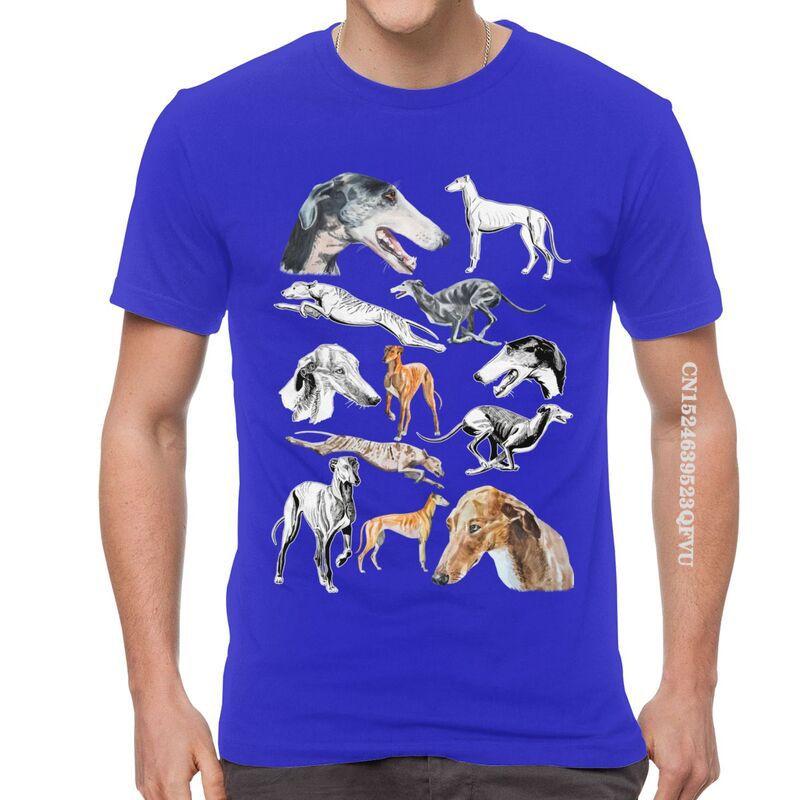 Male Greyhound Dog T Shirts Graphic Pet Whippet Sighthound Lover Tshirt Cool T Shirt Cotton Oversized Tee Tops EMO Men