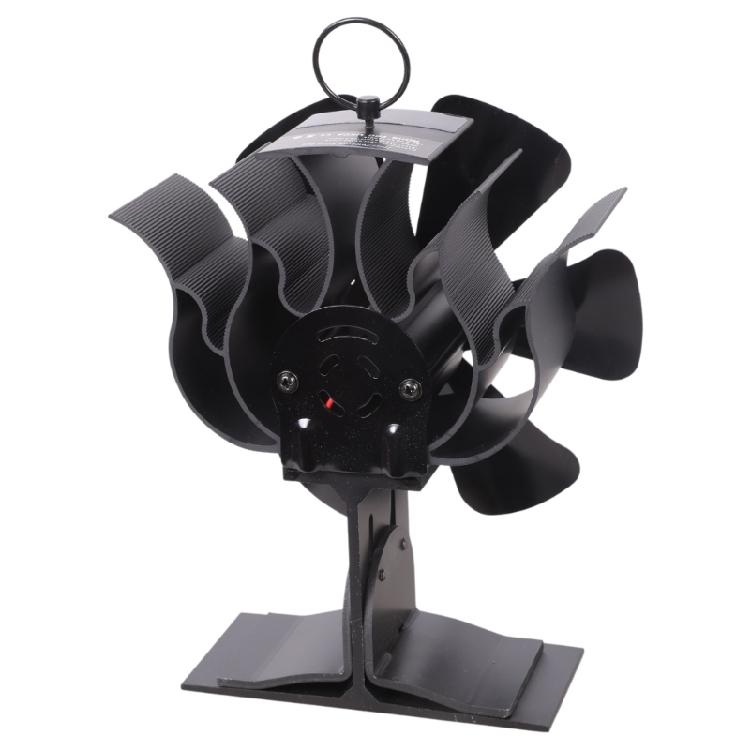 2-in-1 Chimney Fan 6-Blade Heat Powered Stove Fan Fireplace Fan for Wood for Bur