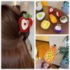 Korean Style Fruit Shark Clip Cute Acetic Acid Claw Clip Hairpin Strawberry Grab Clip  Women