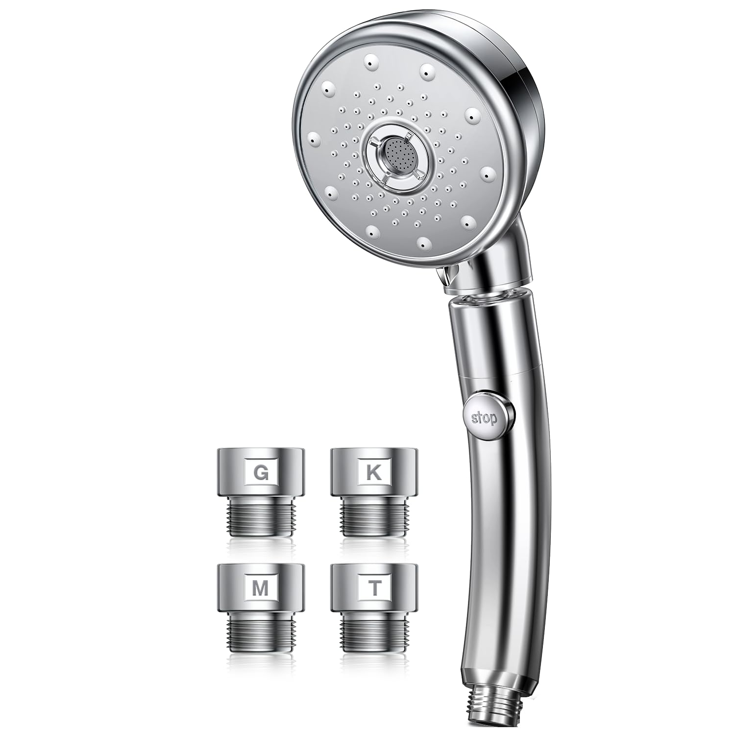 Bubble Shower Head Innovation Shower Over Water High Cleaning 5 Water Flow Handheld Stop Water Flow and Bubbles Deeply Clean Hair Skin and Heat