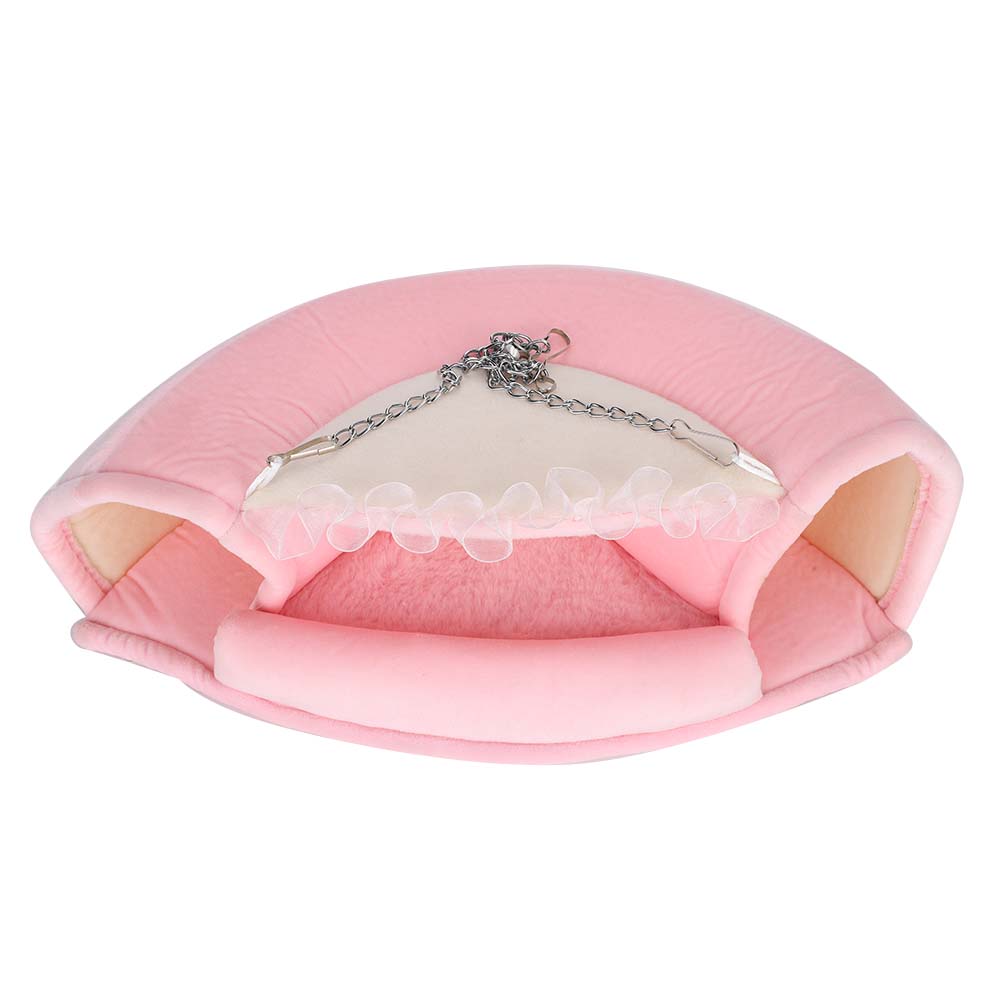 Small Pet Hanging Tunnel Bed Soft Winter Warm House Hammock Cage for Hamster Squirrels S